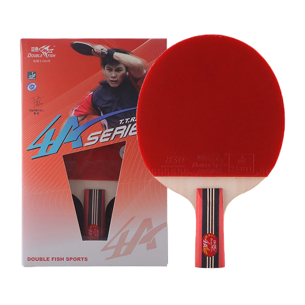 Двойной рыбы 4A 7 слой чистого дерева с ittf пинг понг резиновая ракетка для настольного тенниса doublefish