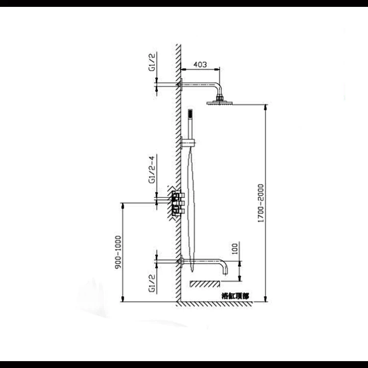 Modern Brass Round Triple Function Concealed Thermostatic Shower System supplier