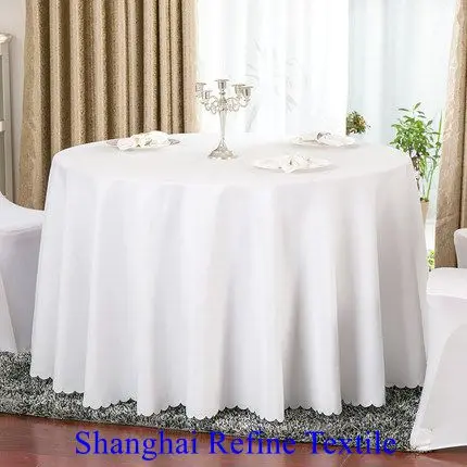 Tablecloth Round Polyester Tablecloth White Buy Restaurant Table Linens White Polyester Round 90 Inch Round Table Cloths Cheap Table Cloth Product On Alibaba Com