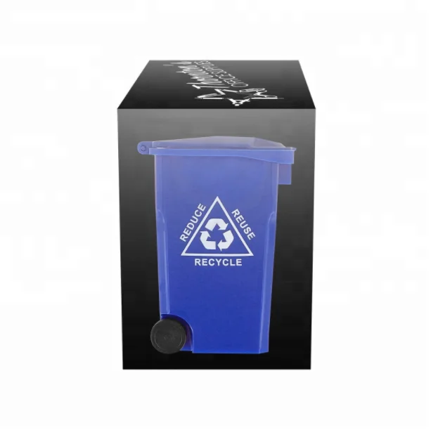 
Мини-мусорная корзина, держатель для ручек и набор уникальных крошечных контейнеров для переработки карандашей, настольный органайзер, зеленый, синий 