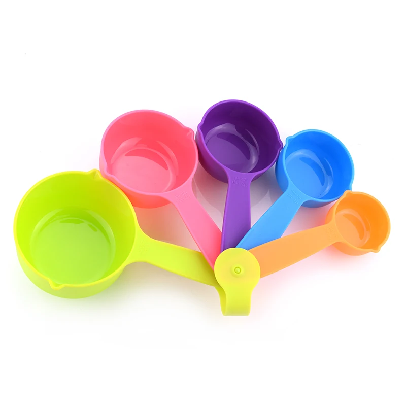 Wholesale 5-piece Measuring Cup Set - Asst RED BLUE GREEN YELLOW ORANGE