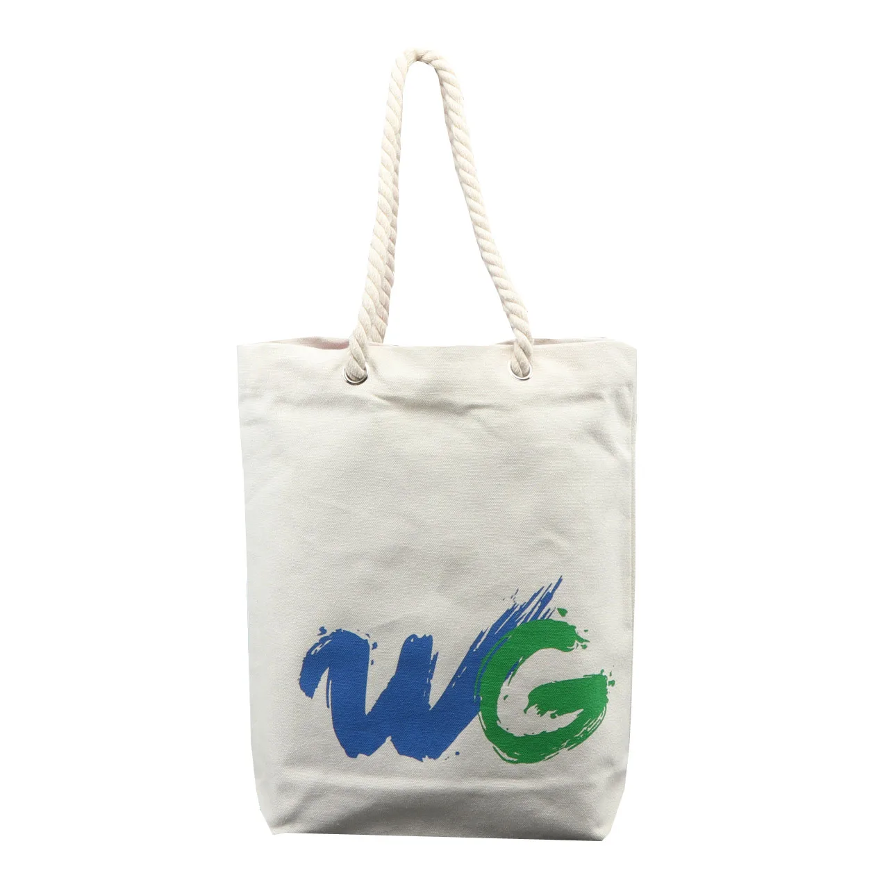 Hot sale reusable plain white canvas shopping bag with custom logo printed durable natural 8oz 10oz cotton hand tote