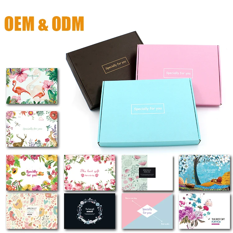 Custom Logo Foldable Corrugated Small Carton Clothes Gift Mailer Box Cardboard Packing Boxes for Shipping