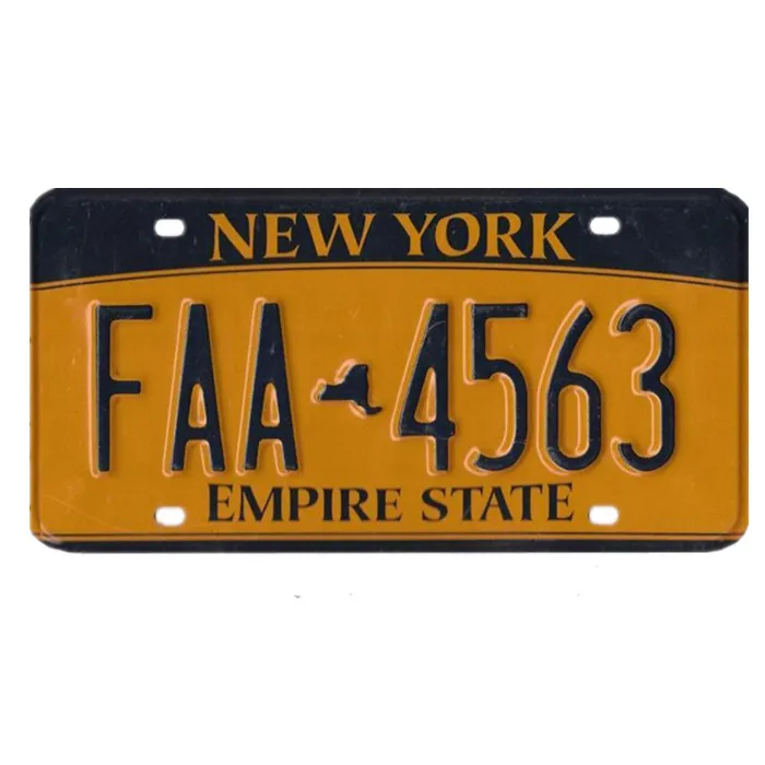 Пользовательский тисненый с Иисусом Печатный Алюминиевый номерной знак без рисунка