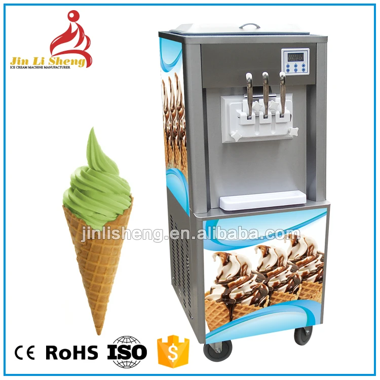 3 Flavors Commercial Soft Ice Cream Machine Stainless Steel Frozen Yogurt  Machine with Refrigerant R404a – CECLE Machine