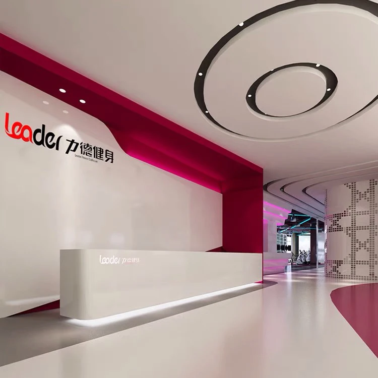 Regular Grey Black Hotel Front Desk Artificial Stone Retail Store Marble Office Reception Desks