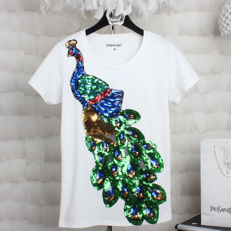 peacock t shirt women's