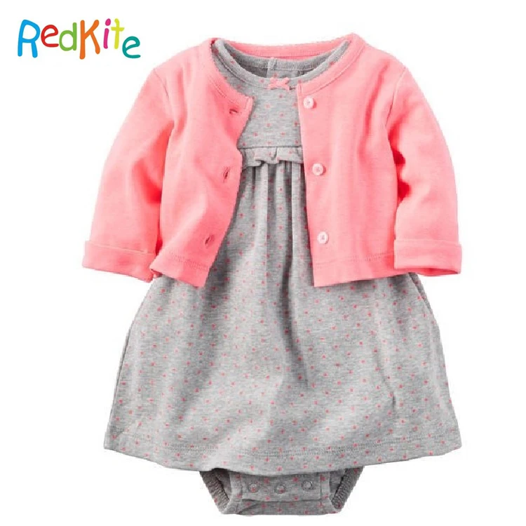 Мульти Стиль 2 шт. Комплект комбинезон для девочек комплект одежды, органический хлопок детские Боди Комплект, детское платье