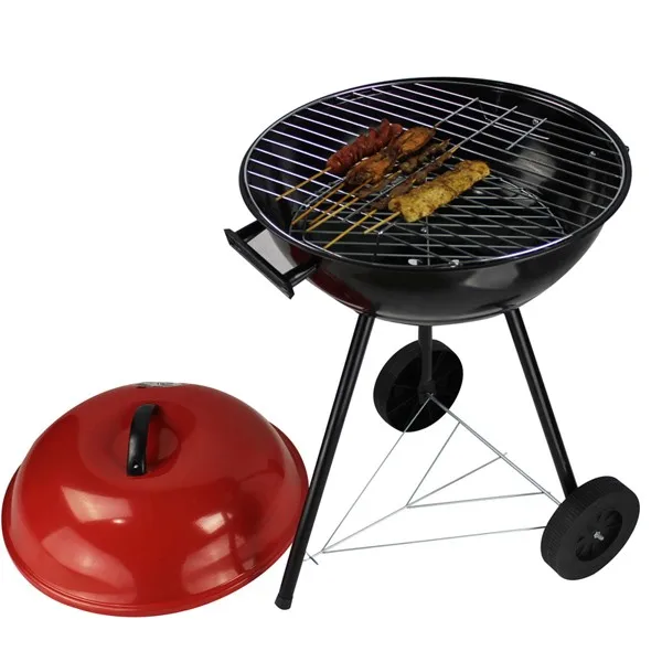 product hot sale 17 inch portable bbq barbecue charcoal grill kettle grill smoker for camping-3