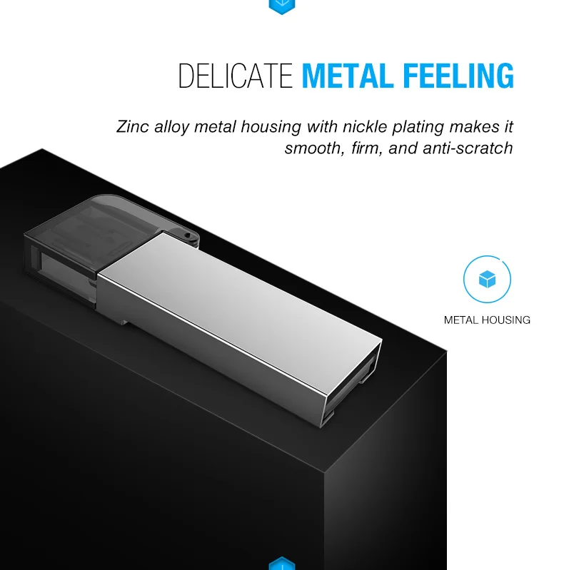 Кардридер с разъемом Micro otg металлический корпус CR009