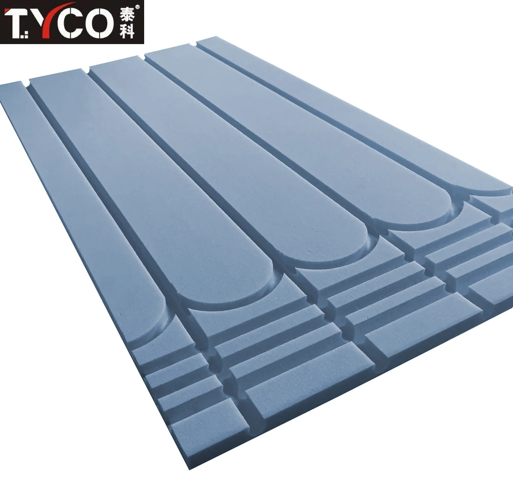 Expanded Polystyrene Foam Radiant Floor Heating Concrete Slab Thickness Directly Sell From Factory