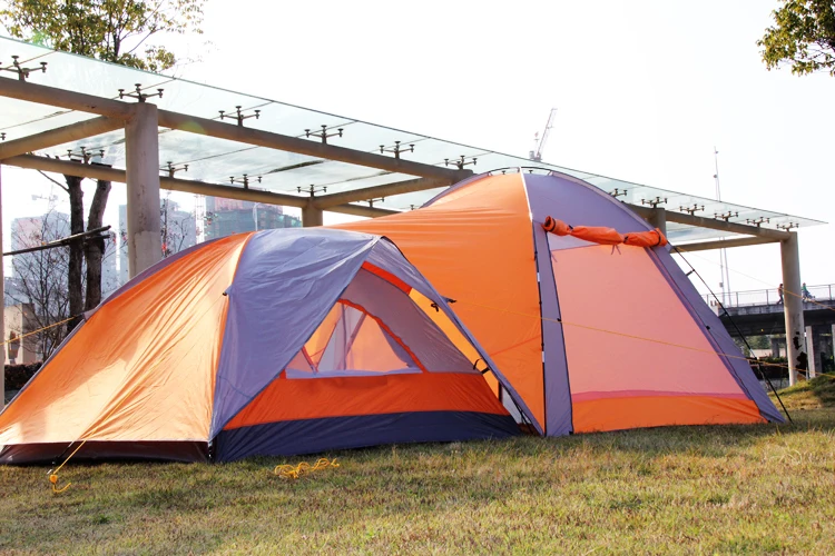 2013 Fashion 2 room Tent Camping Pop up Tent Poles Moistureproof UV Protected Luxury Tents For 6