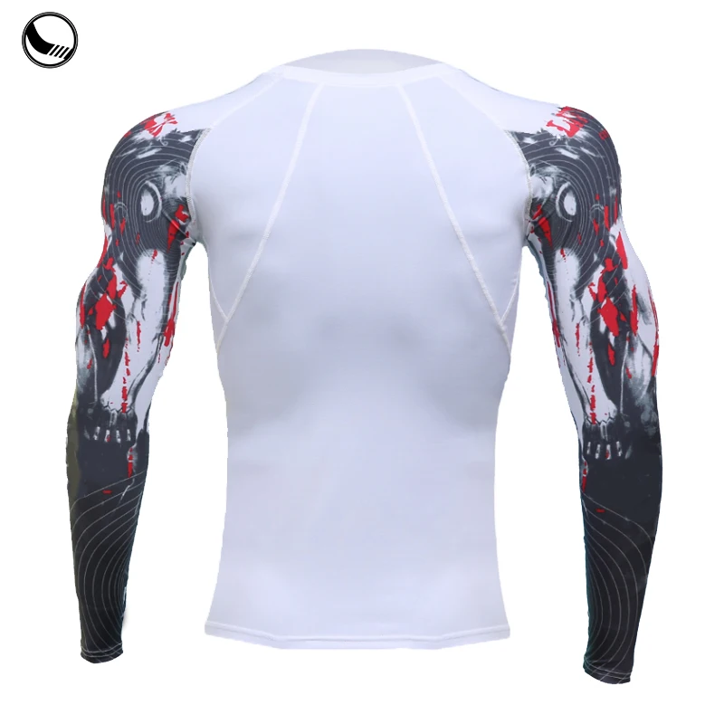 BETHERIVAL Unisex Long Sleeve Compression Rash Guard Shirt-Spandex/Nylon Heat-Transfer Printed
