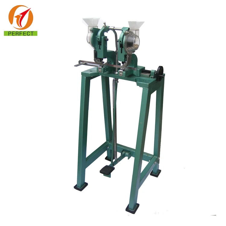 Double Heads Pedal Manual Eyelet Punching Machine for Fabric