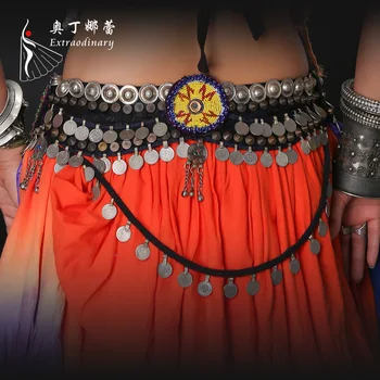 belly dance tribal belt,imported coins decorated belt,belt for ATS belly dance