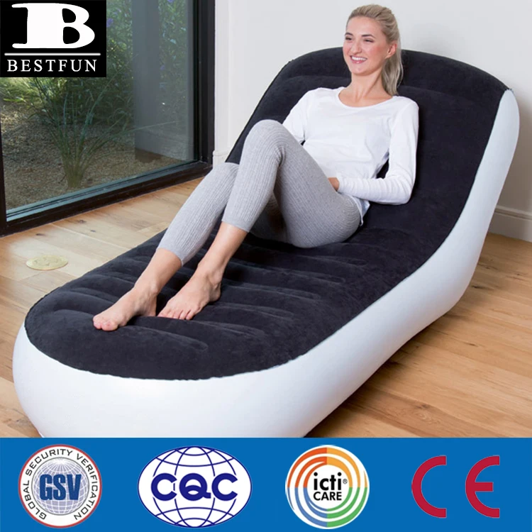 Custom Inflatable Chaise Sports Lounger Comfortable Relaxing Folding Blow up Lounger