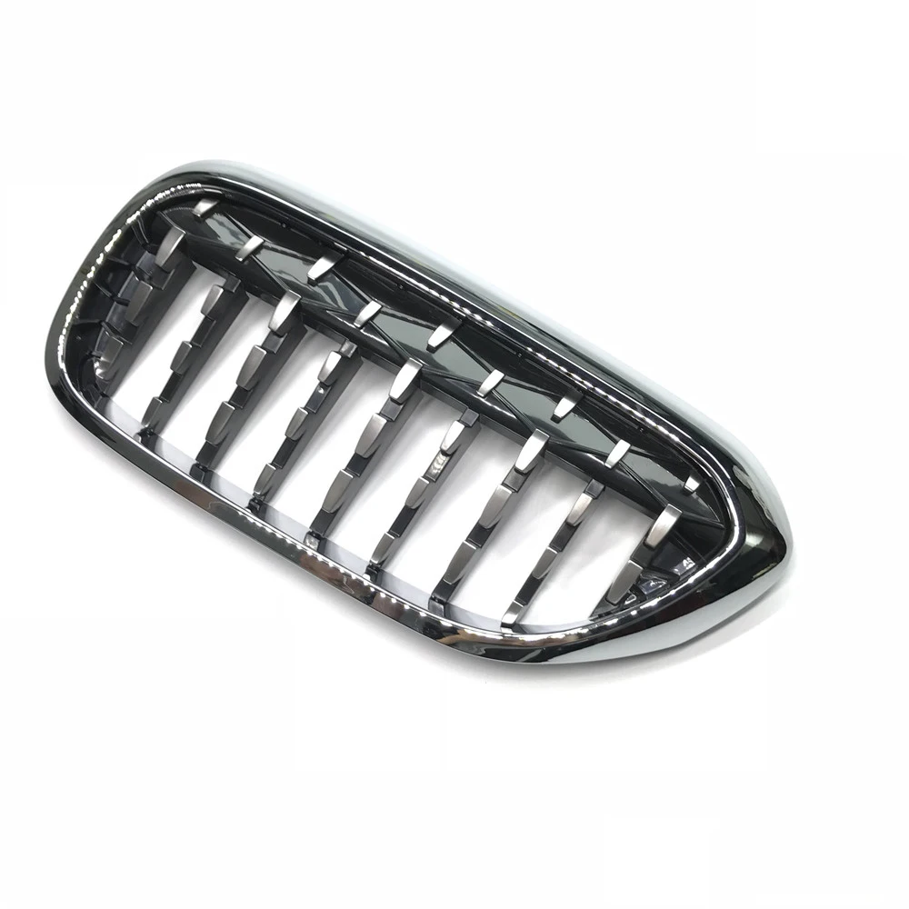 
Для BMW New 5 Series G30 G38 2011-2019 Серебряная Алмазная решетка стильный метеоритный передний бампер Гриль 