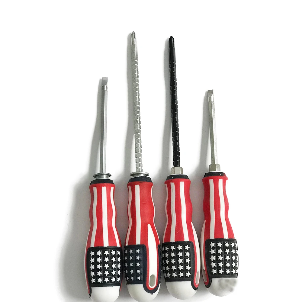 2er-Set Schraubendreher Mit US-Flaggen-Design – Magnetisch, 6 Mm, Gerade & Kreuzschlitz