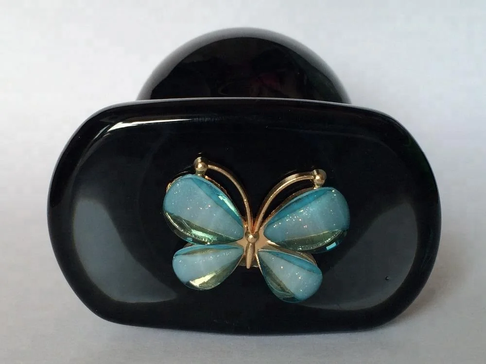 Crystal Butterfly Glass Butt Plug Smooth Butt Plug Sex Fun