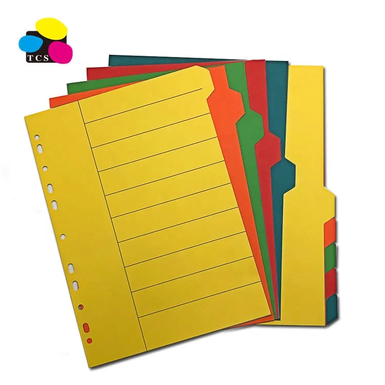 Colour Tabs Monthly Subject Dividers A4 File Filing Dividers Jan to Dec 