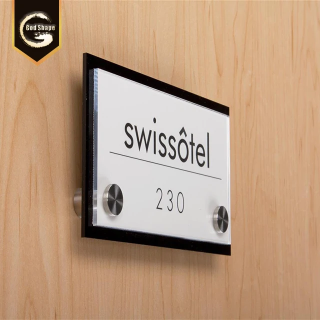 Executive Personalised Office Wall Name Plate Custom Engraved Sign, 
