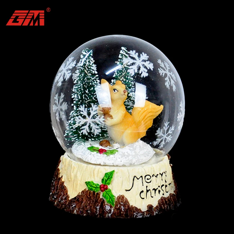 wedding favors Christmas decoration glass crafts artificial snow globe with battery for sale supplier