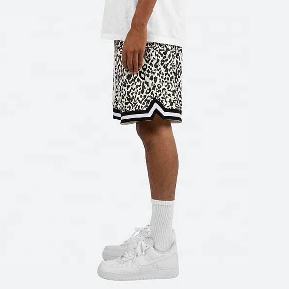 Subliminator Me So Leopard Unisex Basketball Shorts Xs