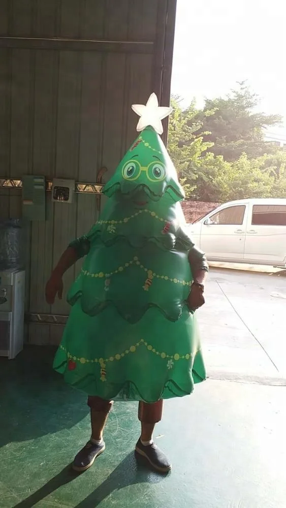 Disfraz Inflable De Árbol De Navidad Para Adultos – Poliéster Transpirable – Incluye Ventilador Y Compartimento Para Pilas – Talla Única Para Alturas De 150 A 190 Cm – Ideal Para Fiestas Y Desfiles