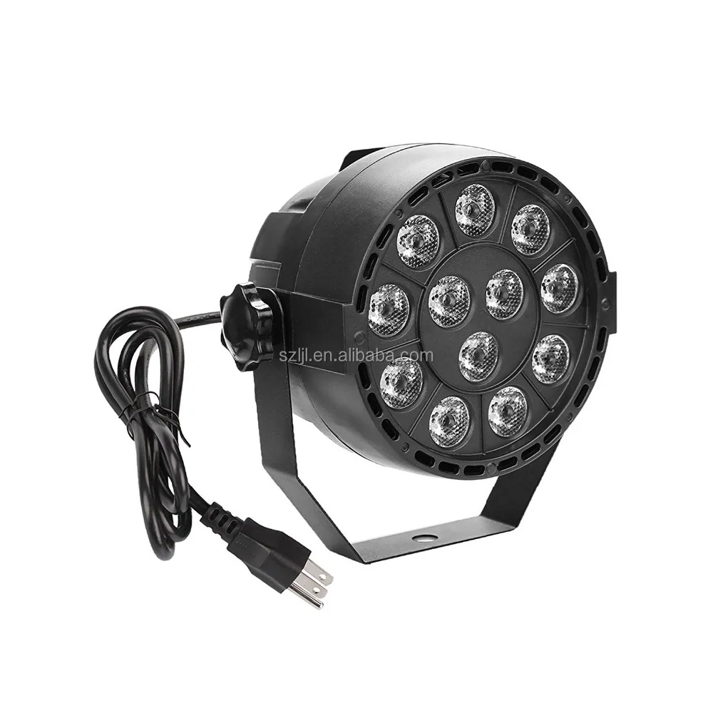 New Product Mini Flat LED Par Light 12PCS LEDs RGBW 8CH DMX512 Led Stage Light