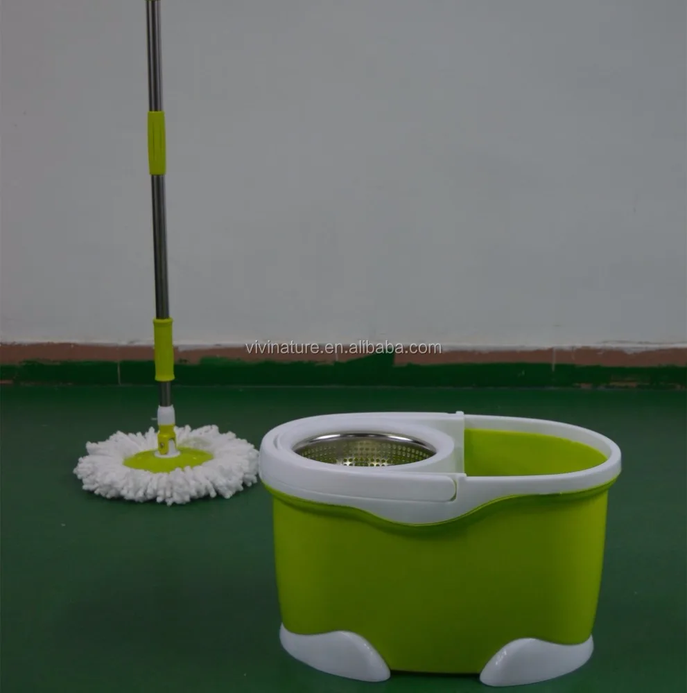 Dual Bucket Spinning Action Mop with Two Mop Heads