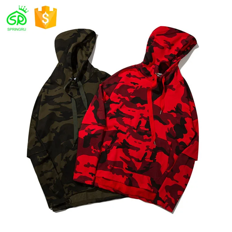 red camo hoodie