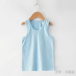 4 шт. в упаковке для детей ясельного возраста, хлопковая майка без рукавов Топ майки для мальчиков и девочек, мягкая майка футболки для девочек