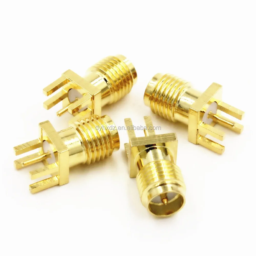 RP-SMA FEMALE BODY WITH MALE PIN FOR BOARD EDGE 