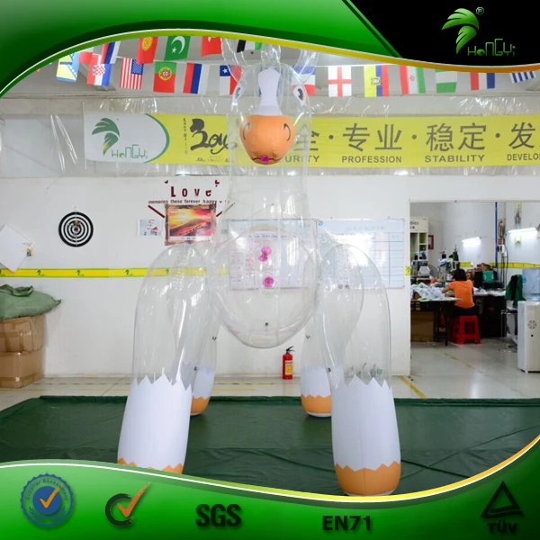 Inflatable Custom Transparent Clear  Horse Riding on  Horse Inflatable Toy Animal