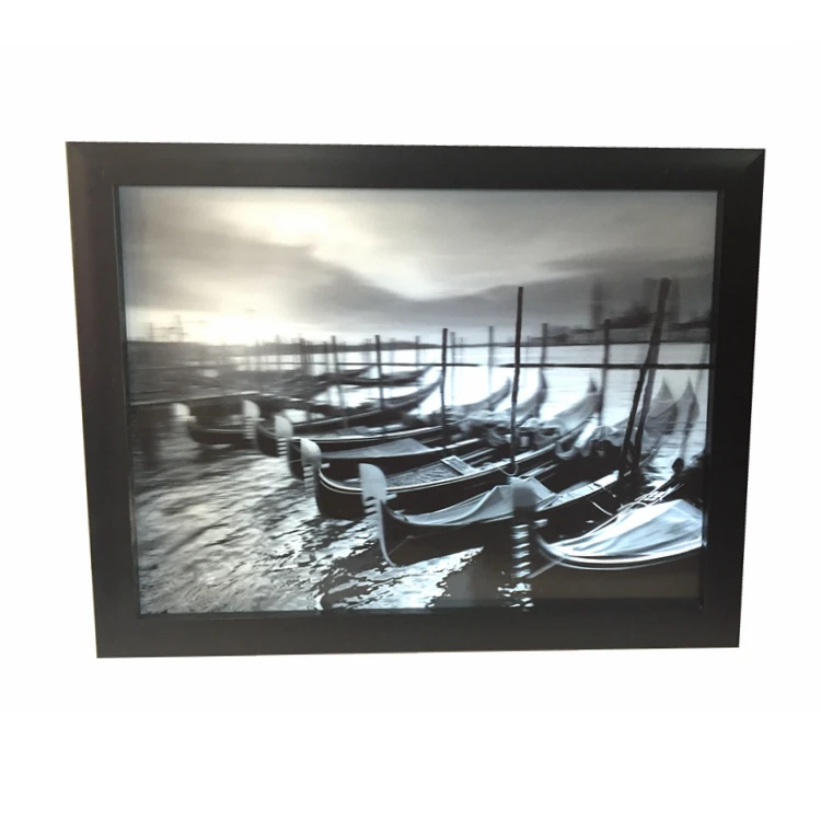 handmade lenticular black and white picture  with LED