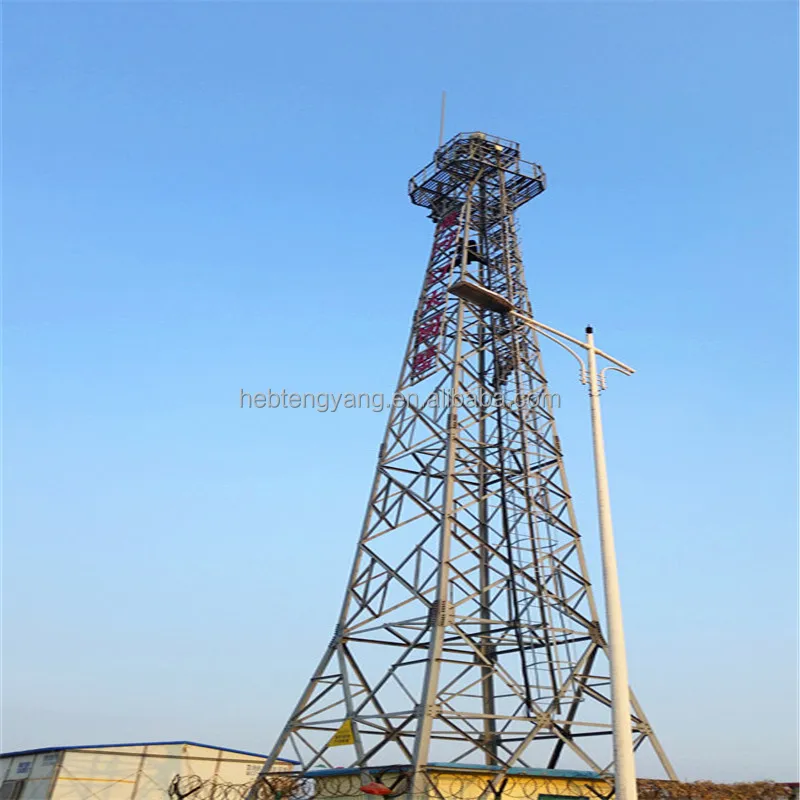 Q235 Material Steel Lattice Guard Meteorological Phenomena Watch Tower Telecommunication Tower Observation Tower Supplier