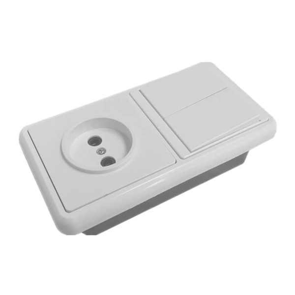 Yk1905 ロシア用メスソケットコンセント付きフラッシュマウントダブルボタンスイッチ 10a 250v Buy Electrical Switch Socket Switch Socket Switches And Sockets Product On Alibaba Com