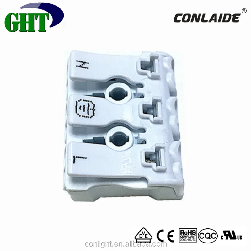 Conlight P02 Series Easy Mounting 3 Pin Push Wire Terminal for Lighting
