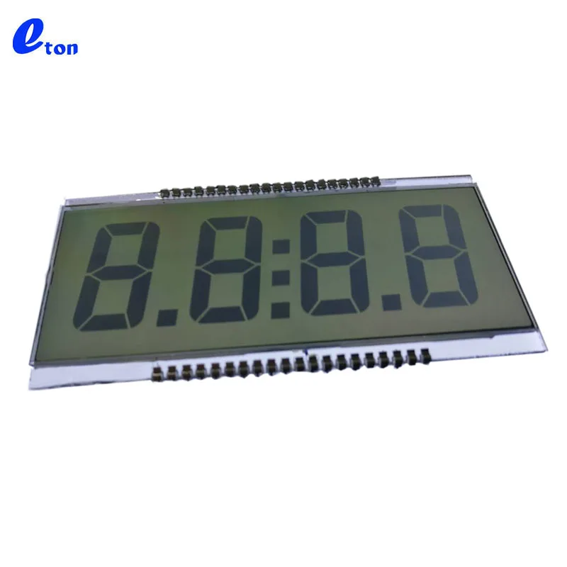 Small 7 Segment LCD Tiny LCD Screen Monochrome 4 Digit  TN Monochrome Reflective LCD Display