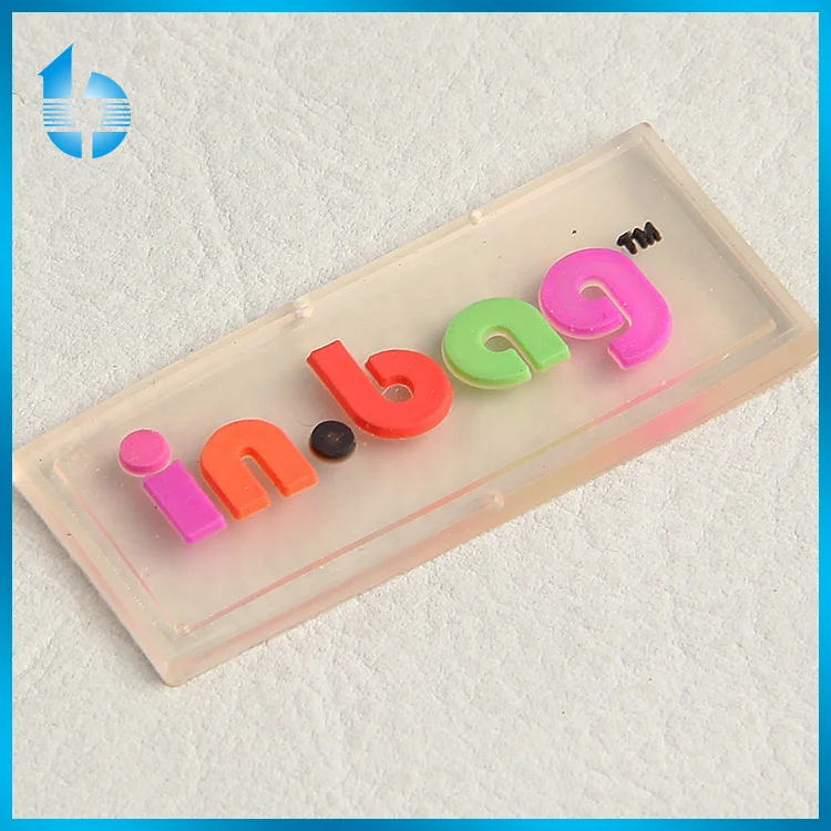 Soft PVC Rubber Custom rubber Labels and rubber label for bags