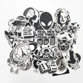 100 PCS Black and White Cool DIY Stickers For Skateboard Laptop Luggage Snowboard Fridge Phone Toy