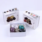 Yase gemstone gift box jewel gift box 5pcs natural stone mineral rock crystals with colorful paper gifts box gemstones