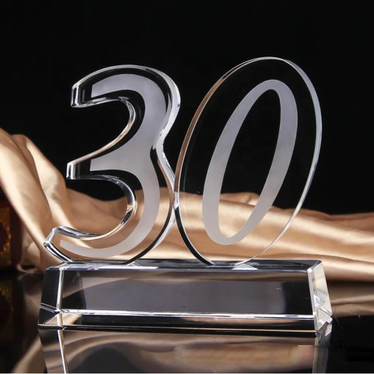 High Quality Custom Digital Shape Blank Engraved Metal Trophies Crystal Awards Solid Glass Trophy