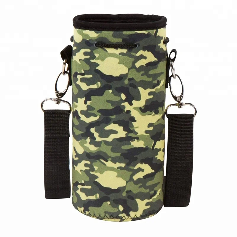 Custom Designed Neoprene Shoulder Carry Pouch for Water Bottles Cup Covers