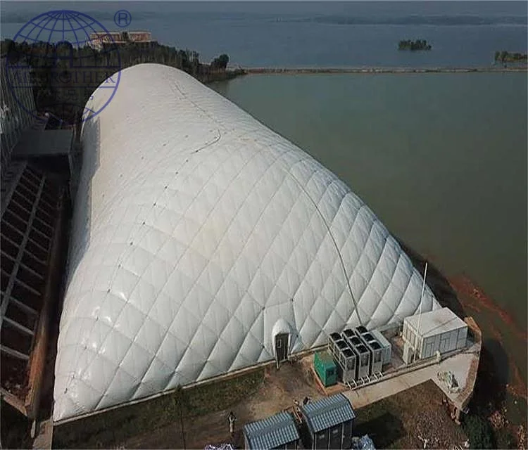 Double Layers of PVDF Inflatable Tennis Court Air Supported Dome Structure for Four Seasons