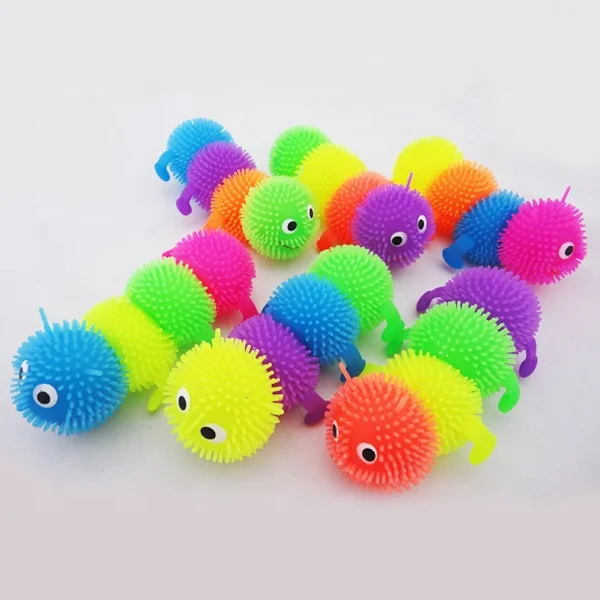 Новые Красочные сжимаемые шарики со светодиодной подсветкой в виде животных, шарики в виде червя, игрушки для детей, уличные шарики в виде шариков, оптовая продажа