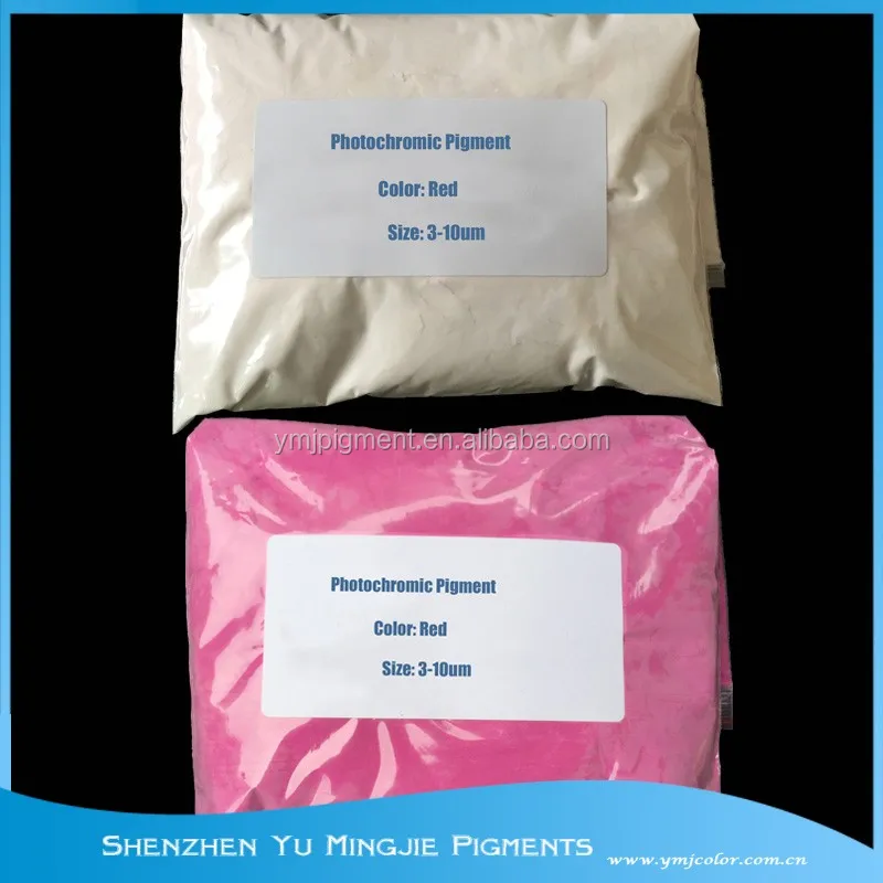 Sunlight UV Light Sensitive Photochromic Screen Printing Ink Powder Red Blue Ceramic Pigment Dyes 1kg Minimum Order