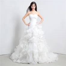 Stock Mermaid Wedding Dresses Sweetheart Cascading Ruffles Cheap Vestido De Novia Under 100 Court Train Bridal Gowns Dress