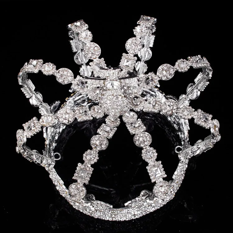 Популярные короны для взрослых, мужской костюм принца на день рождения, короли, цельнометаллическая корона с кристаллами