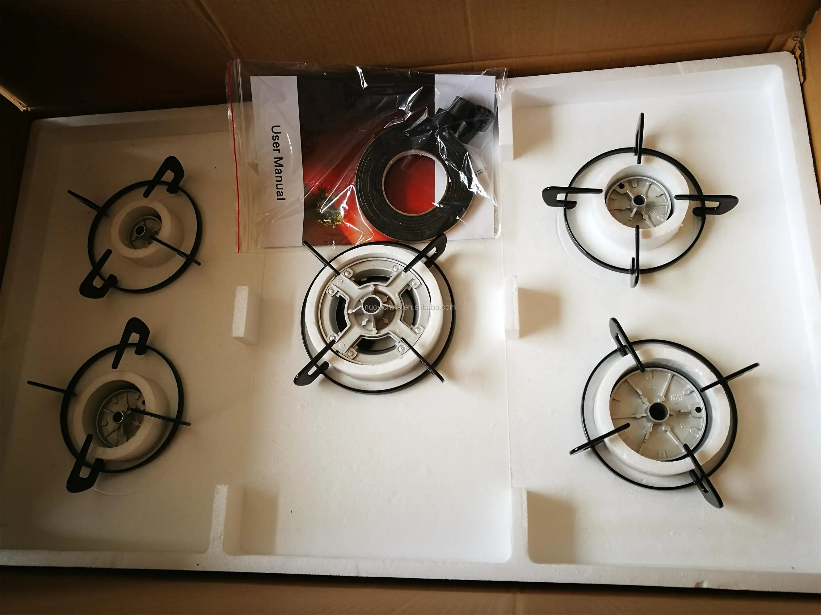 4 Burners Combi Induction Cooker Spare Parts Built In 2 Gas 2 Electric